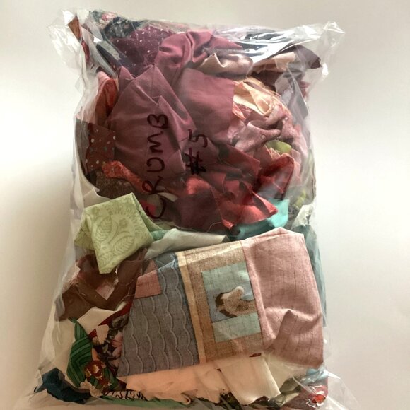 Bag of Small Fabric Scraps For Crumb Quilting or Teddy Bear Animals Stuffing - Picture 1 of 4